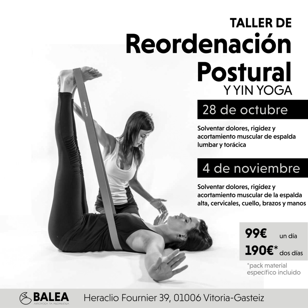 Taller Reordenación Postural y Yin Yoga - 28 de octubre y 4 de noviembre