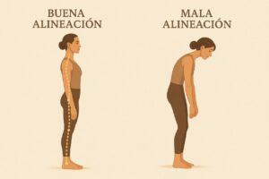 cuerpo fuerte y bien alineado VS cuerpo debil y mal alineado